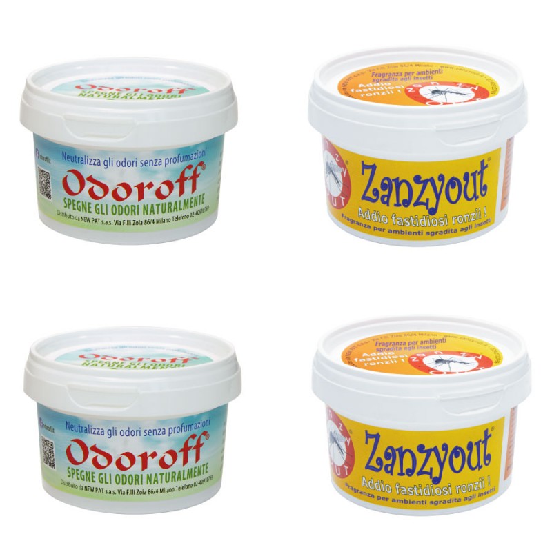 Odoroff e Zanzyout barattoli da 250 grammi